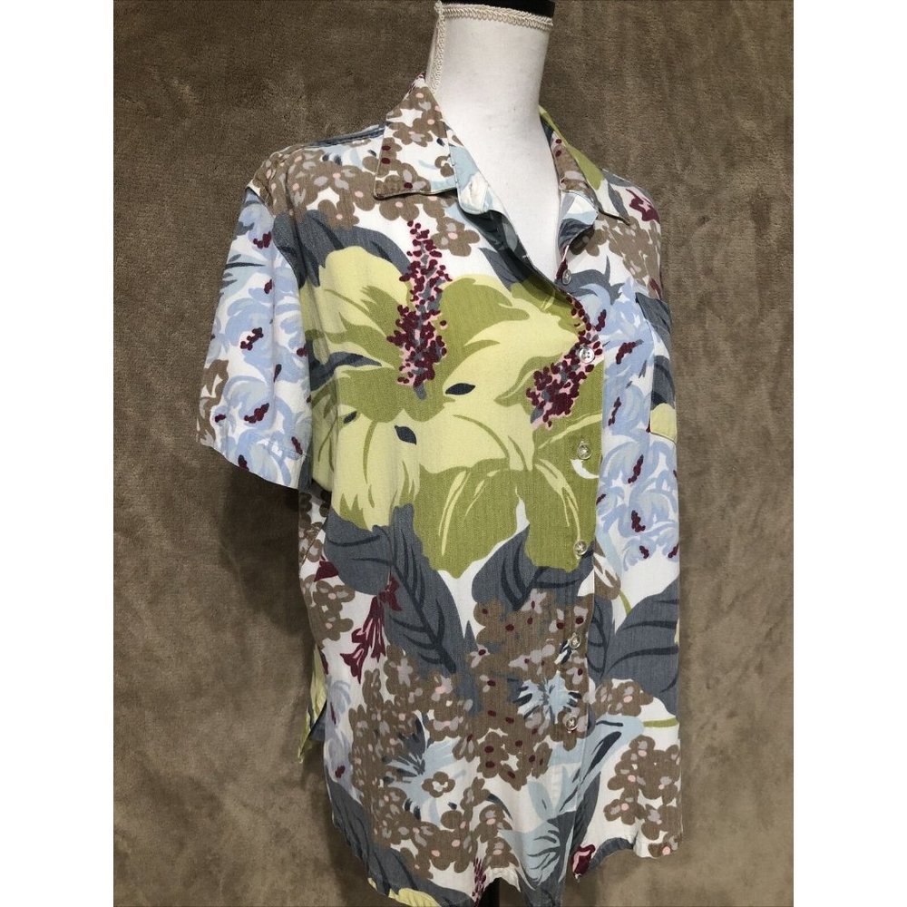 Carolina Colours Vintage Short Sleeve Top Blouse Plus Size 18W #386